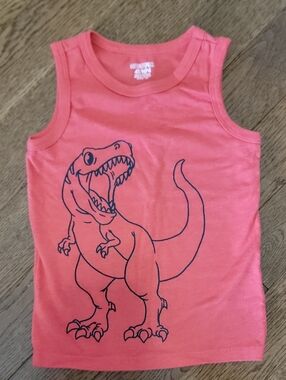 Kids Red Dino Tank Top - Brand Unknown